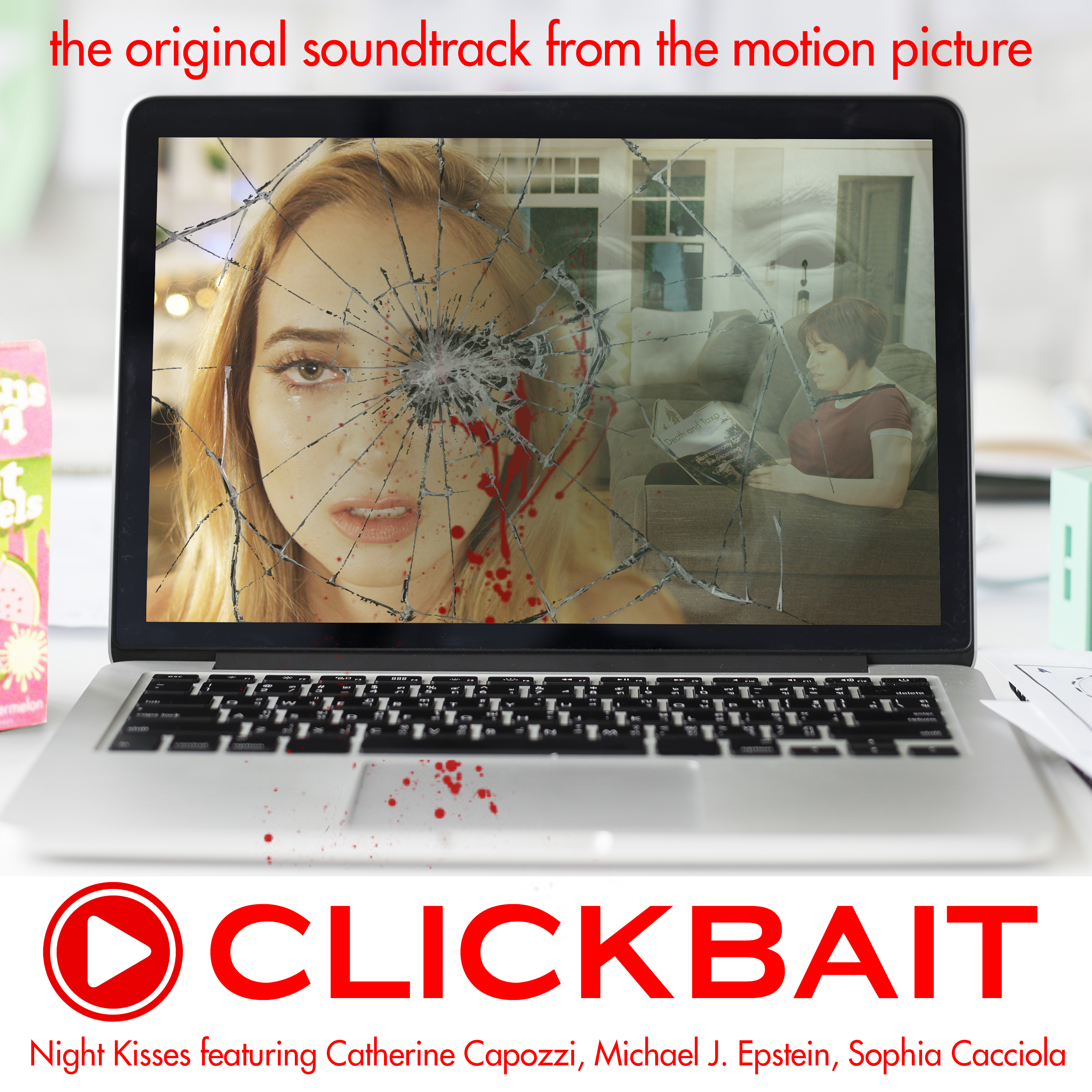 Clickbait Soundtrack Score cover art Night Kisses featuring Catherine Capozzi, Michael J. Epstein, Sophia Cacciola